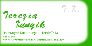 terezia kunyik business card